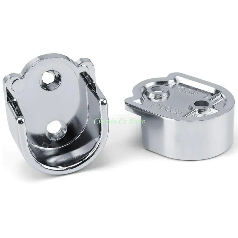 X90F Silver U Rod Mounts with Easy Installation Designs for 25mm Closet Tubes
