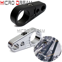 32mm Chrome Motorcycle Brake Clutch Throttle Cables Wire Clamp Clip 1-1/4