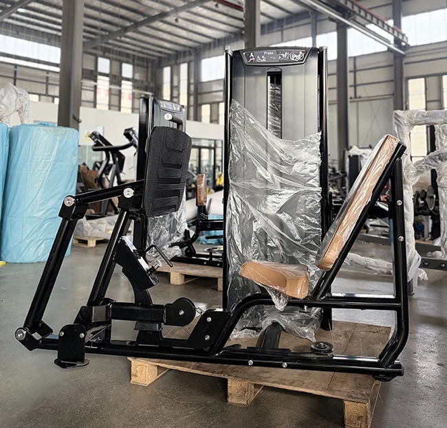 Plate-type Leg Press Machine, Steel Seated Leg Press with Optional Weight Plates, Glute and Leg Training Machine.