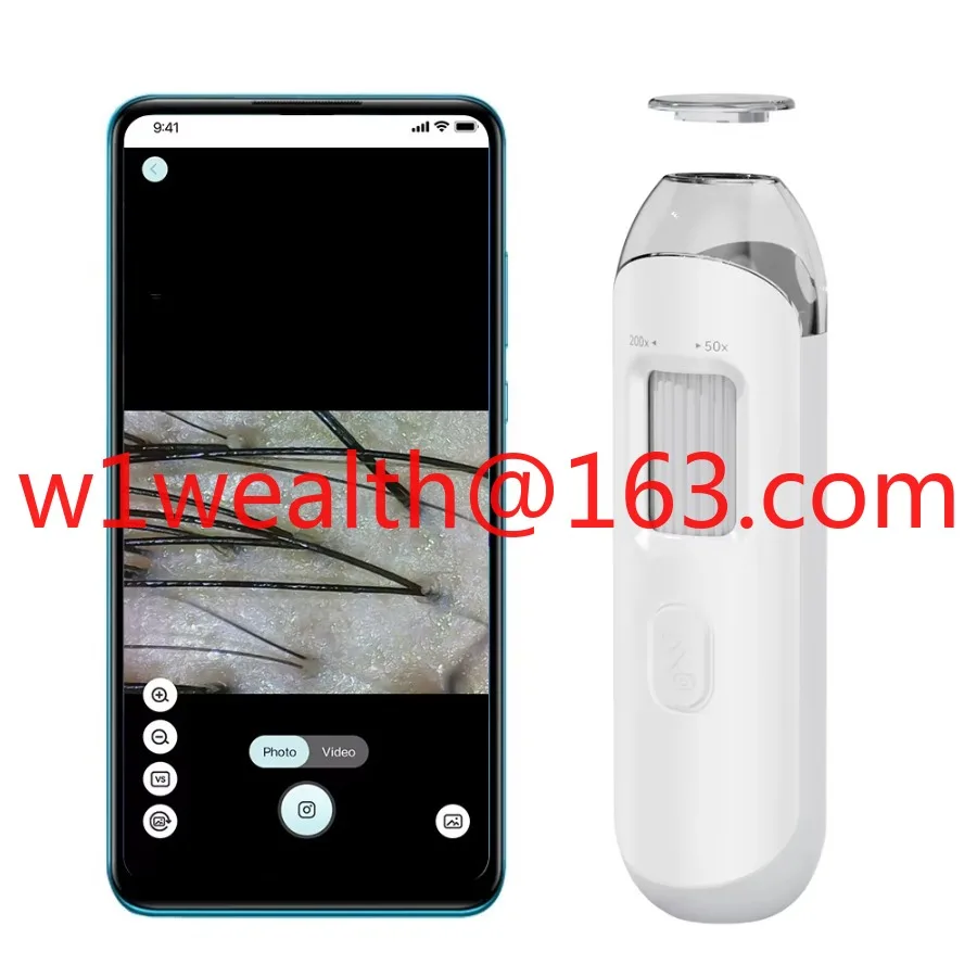 HD500X professional hair test magnifying glass with camera home WIFI scalp analyzer hair follicle hair detector