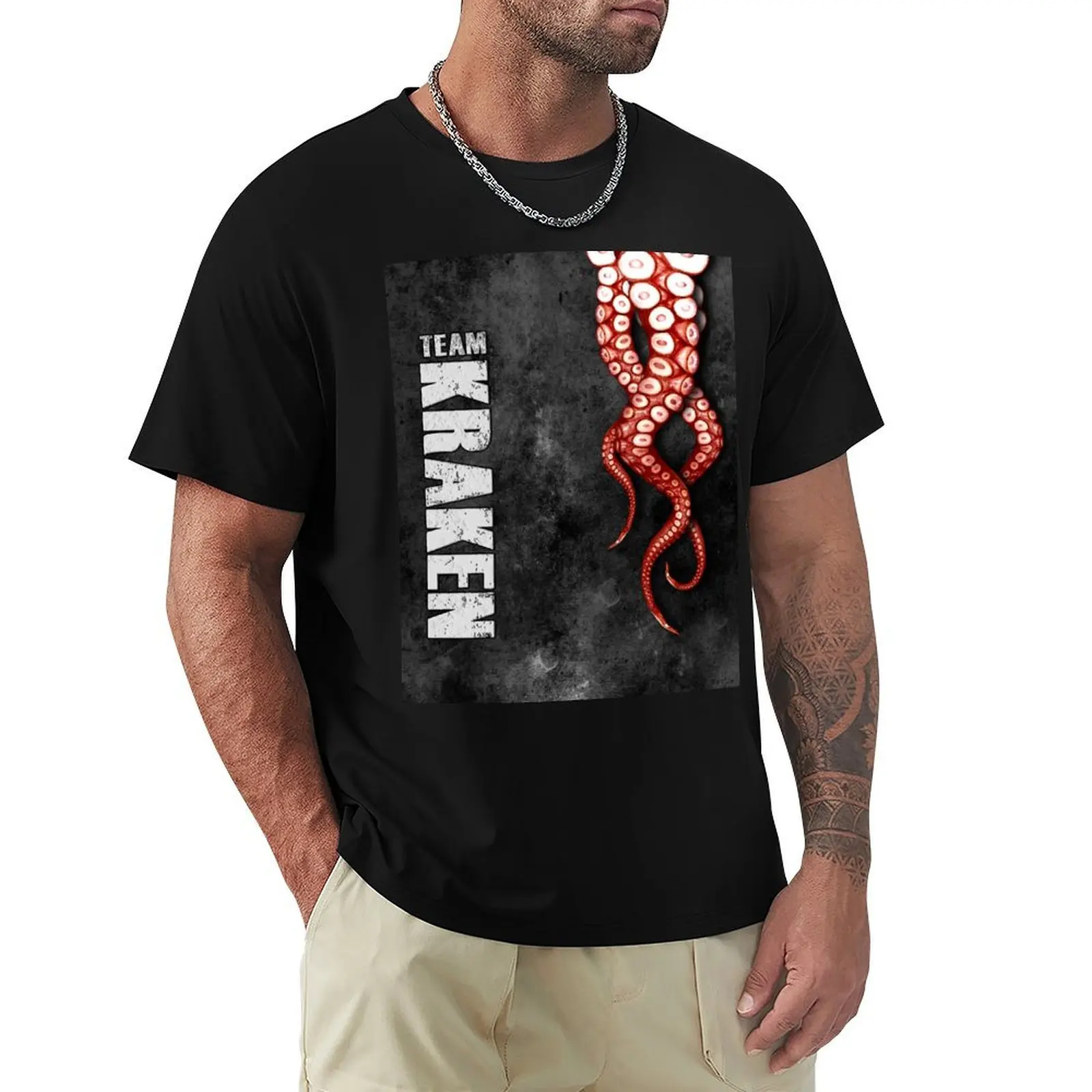 Kraken Black Triple threat T-Shirt t shirts designer T-Shirt