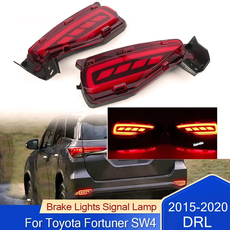 

Автомобильные светодиодные ходовые огни DRL для Toyota Fortuner SW4 2015 2016 2017 2018 2019 2020, задний бампер, противотуманные фары, стоп-сигнал