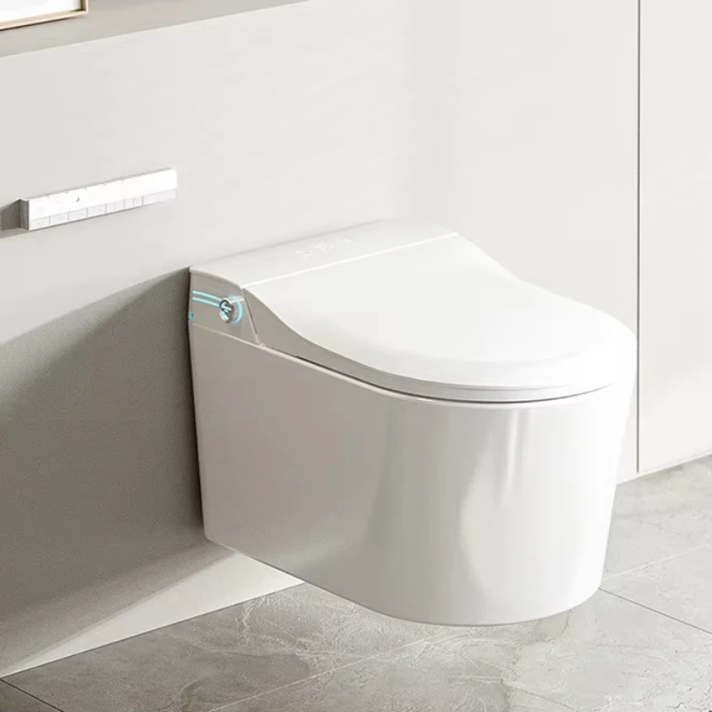 

Smart wall-mounted toilet with a concealed water tank