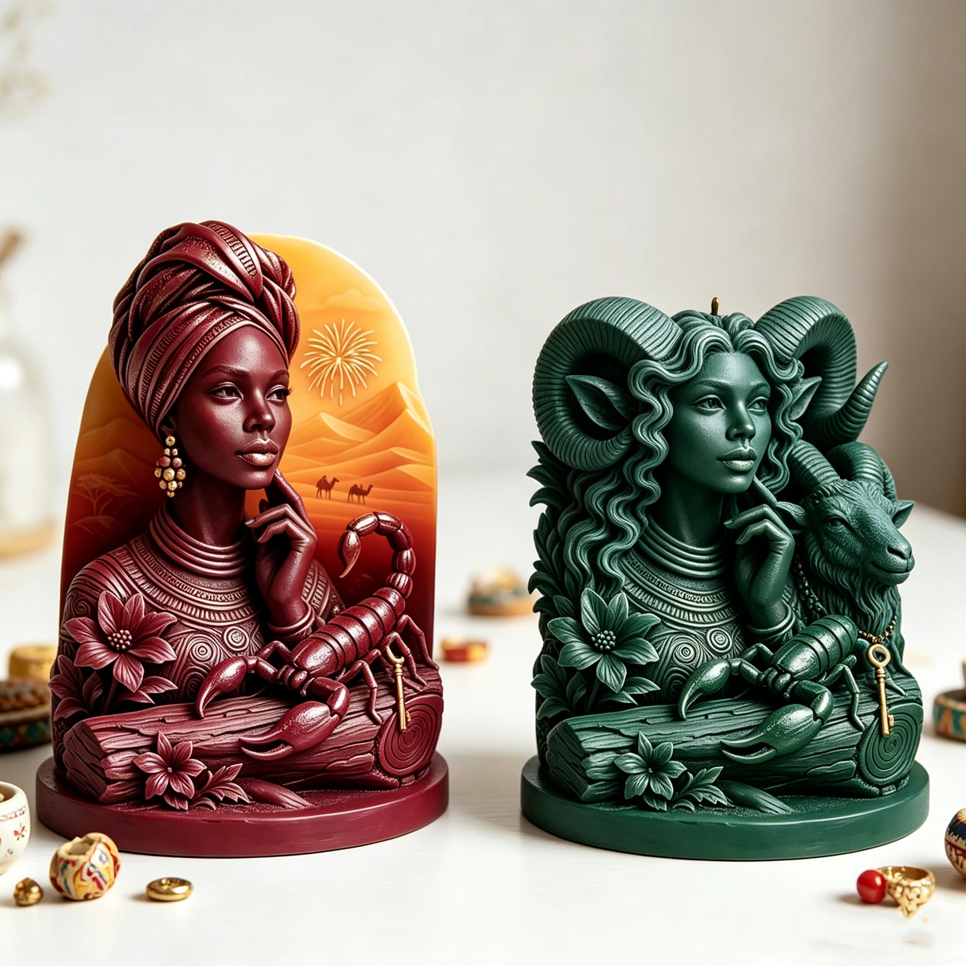 3D Goddess Scorpio Goat Candle Silicone Mold DIY Aromatherapy Wax Resin Plaster Soap Craft Home Decor Gift Making
