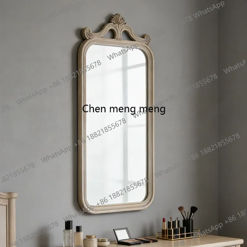 F181 Medieval style, decorative mirror wall hanging, background wall entrance, French master bedroom makeup, retro vanity mirror