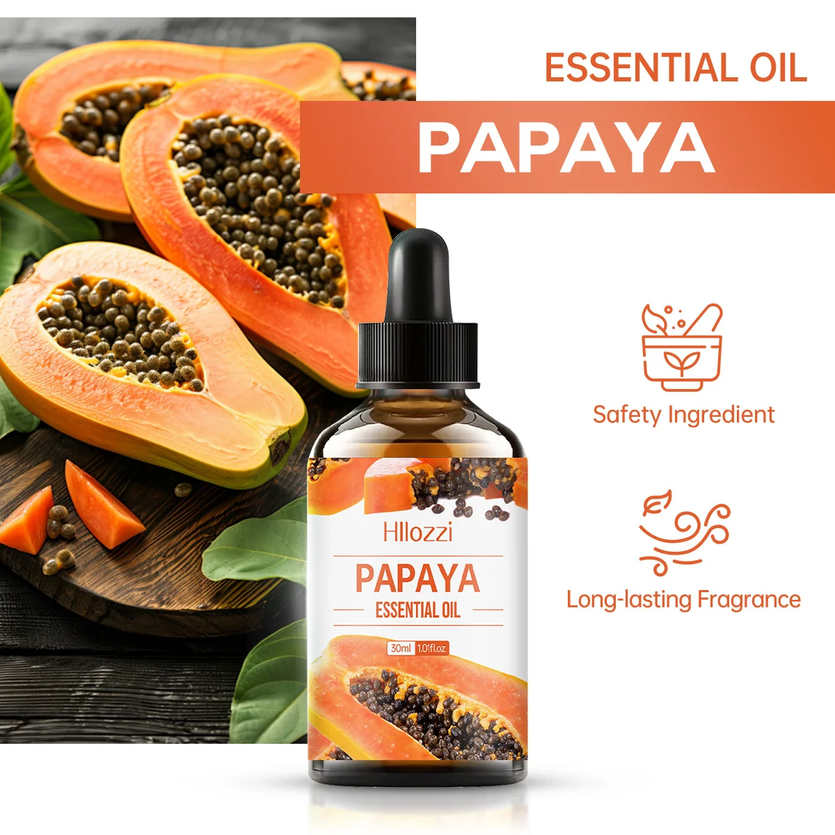 30ml Papaya Essential Oil Hydrating Moisturizing Brightening Moisturizing Repairing Hair Aromatherapy Humidifier Soap