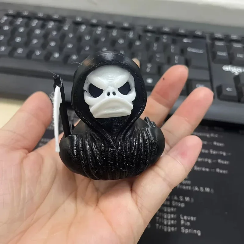 1pc 2026 Latest Models Grim Reaper Duck A 3D Printed Scary Death Duck Statue Suitable for Home Decoration Halloween Decoration