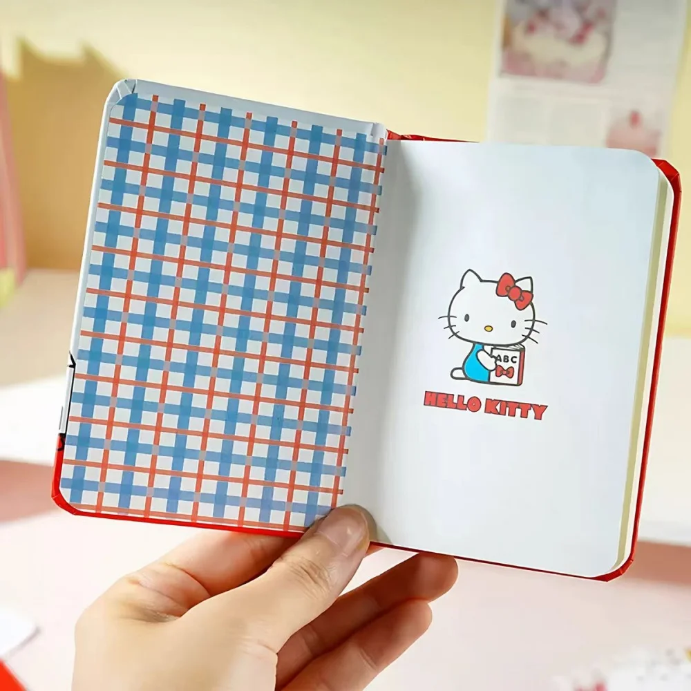 Genuine Sanrio Hello Kitty A7 Hardcover Notebook Kawaii Student Portable Planner Teacher Office Stationery Supplies Girls Gifts