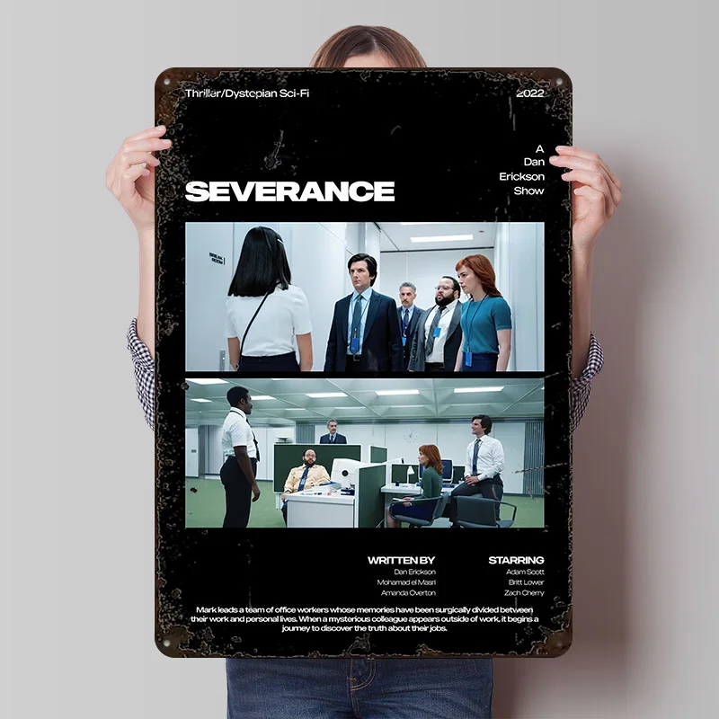 Severance TV Show Metal Poster Customized Wall Art Retro Vintage Metal Tin Signs for Decoration Living Room Decor Men Man Cave