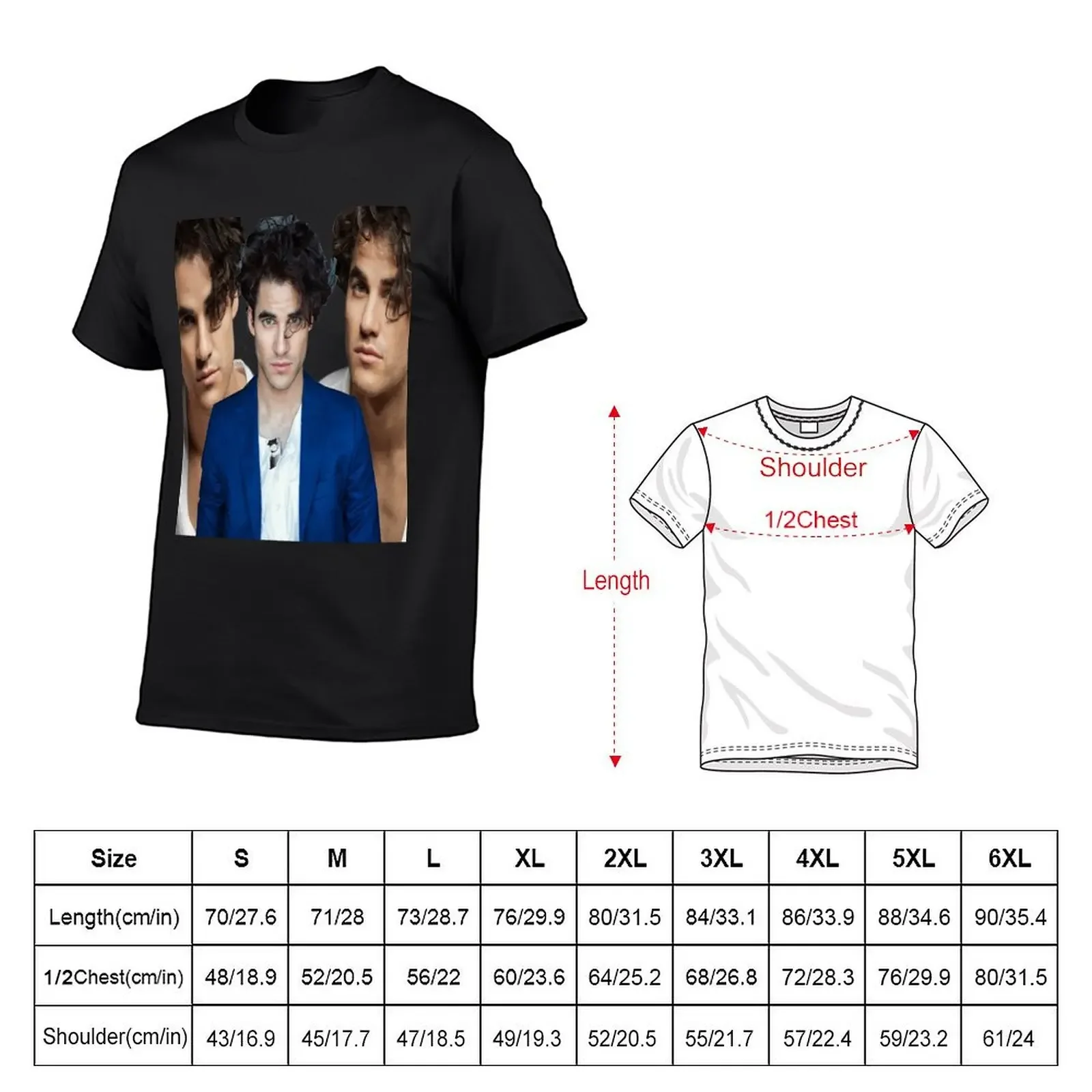 Darren Criss T-Shirt boys animal print tops anime figures clothing for men