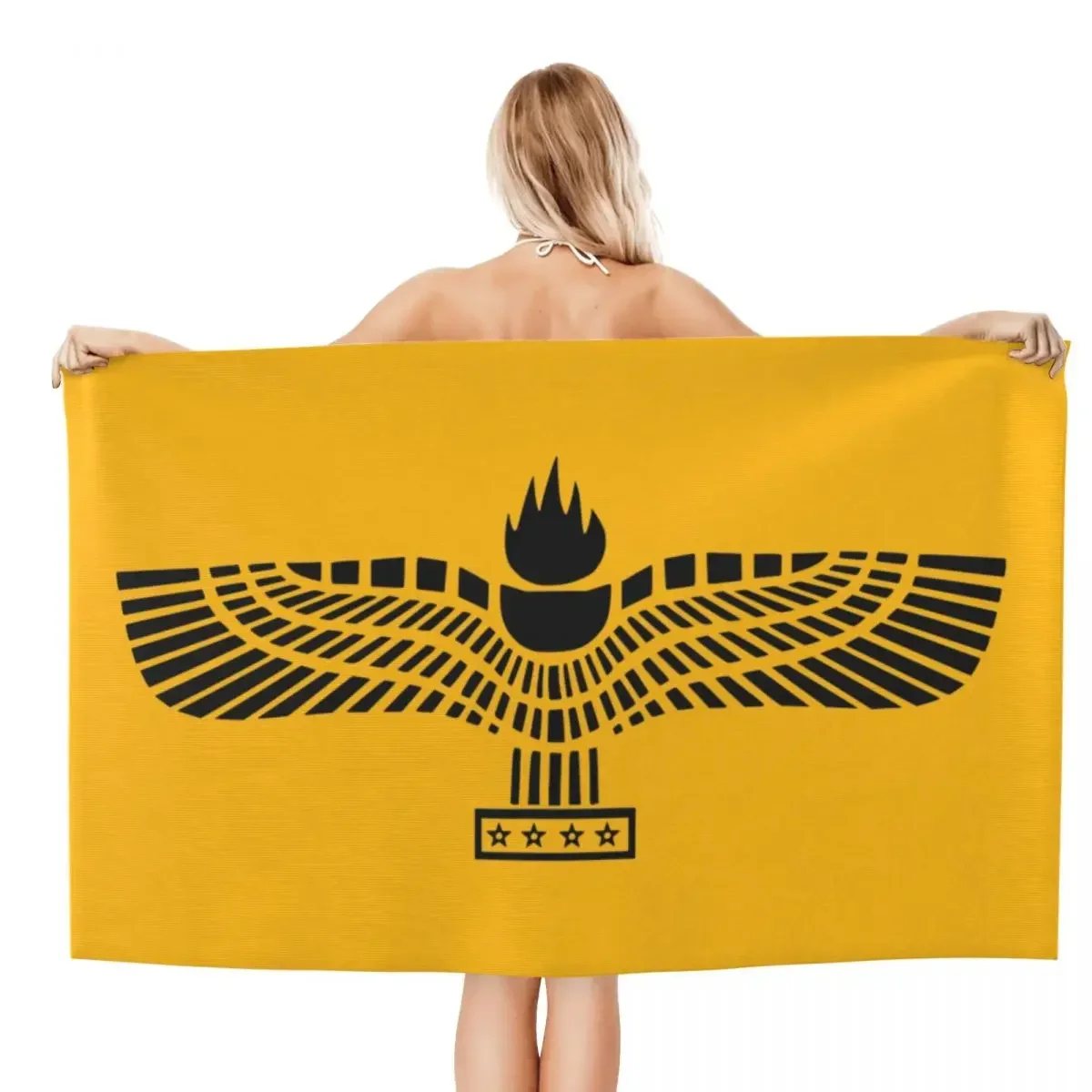 Aramean Syriac Flag Bath Beach Towel Microfiber Suryoyo Assyria Pool Towels