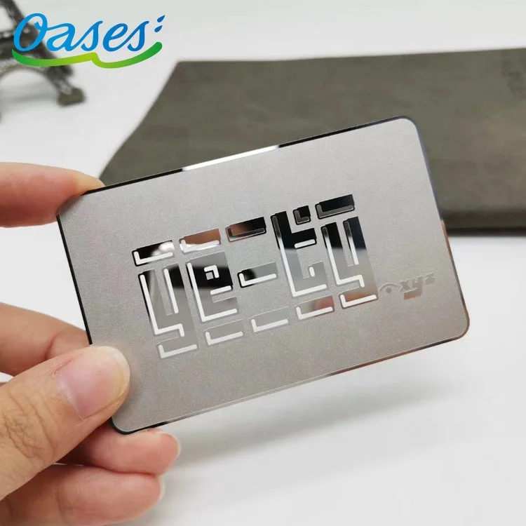 Customized query 2025 New Product Premium Quality Advertising Use Customizable Metal Business Cards with Logo Etching and Printi