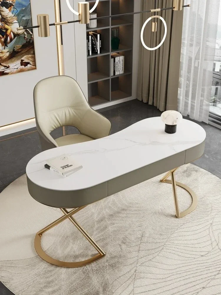 Slate desk, desk Modern simple writing desk Home study Computer table and chair