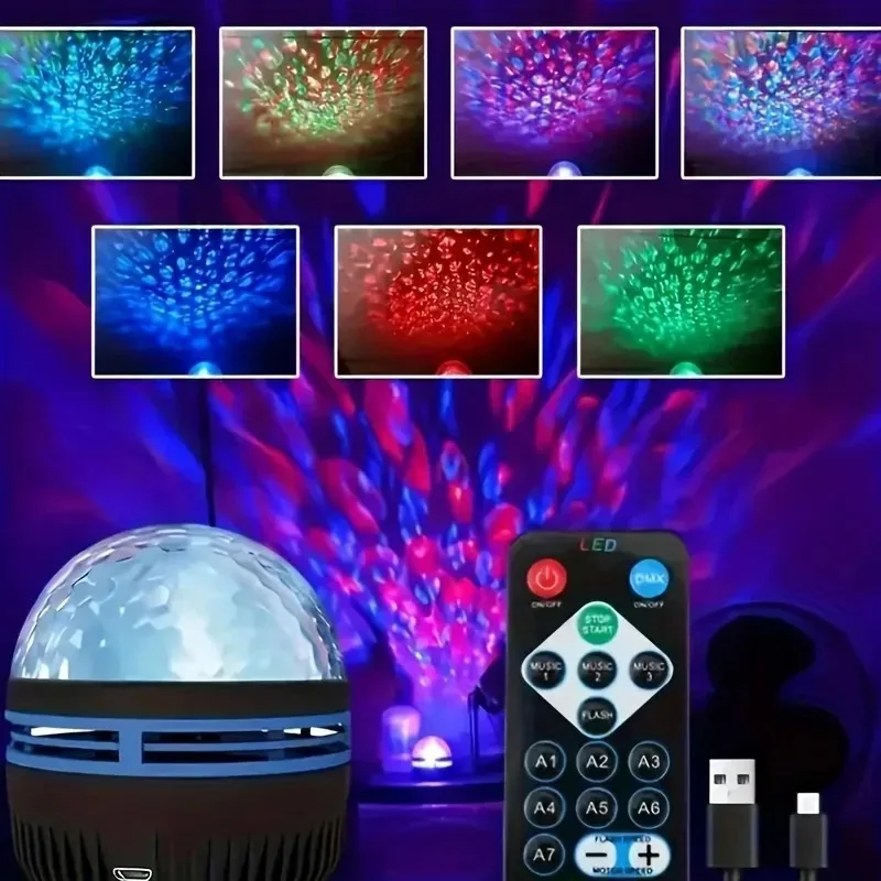 Northern Lights Starry Sky Projector LED Night Light with Remote Control USB A Variety of Styles for Home Bedroom Party Decor