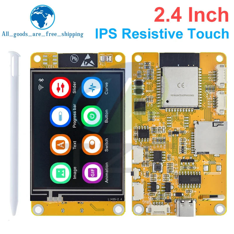 Imagem -02 - Placa de Desenvolvimento Esp32 Lvgl Wifi e Bluetooth 2.4 Módulo Tft Lcd 240x320 Tela Inteligente com Toque Wroom para Arduino