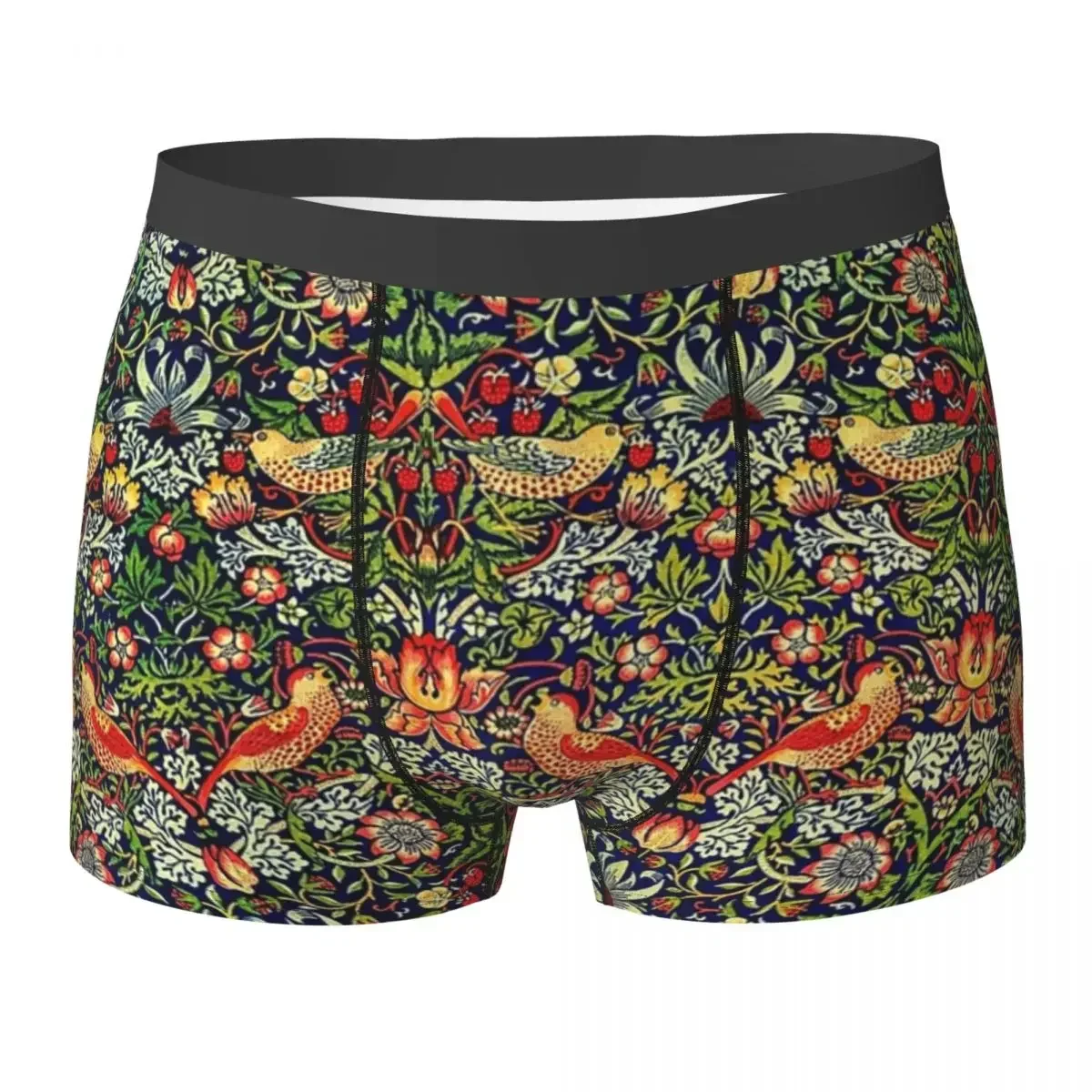 Boxer Underpants Shorts Strawberry Thief - William Morris Panties Male Soft Underwear for Homme Man Boyfriend Gifts