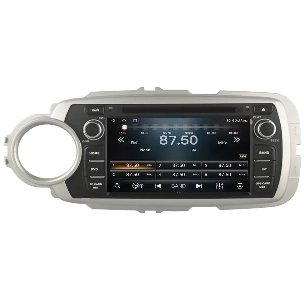 Android 13 Car Radio Multimedia Player for Toyota Yaris Sliver 2012 2013 2014 2015-2017-2050 Navigation GPS DSP 2din with DVD
