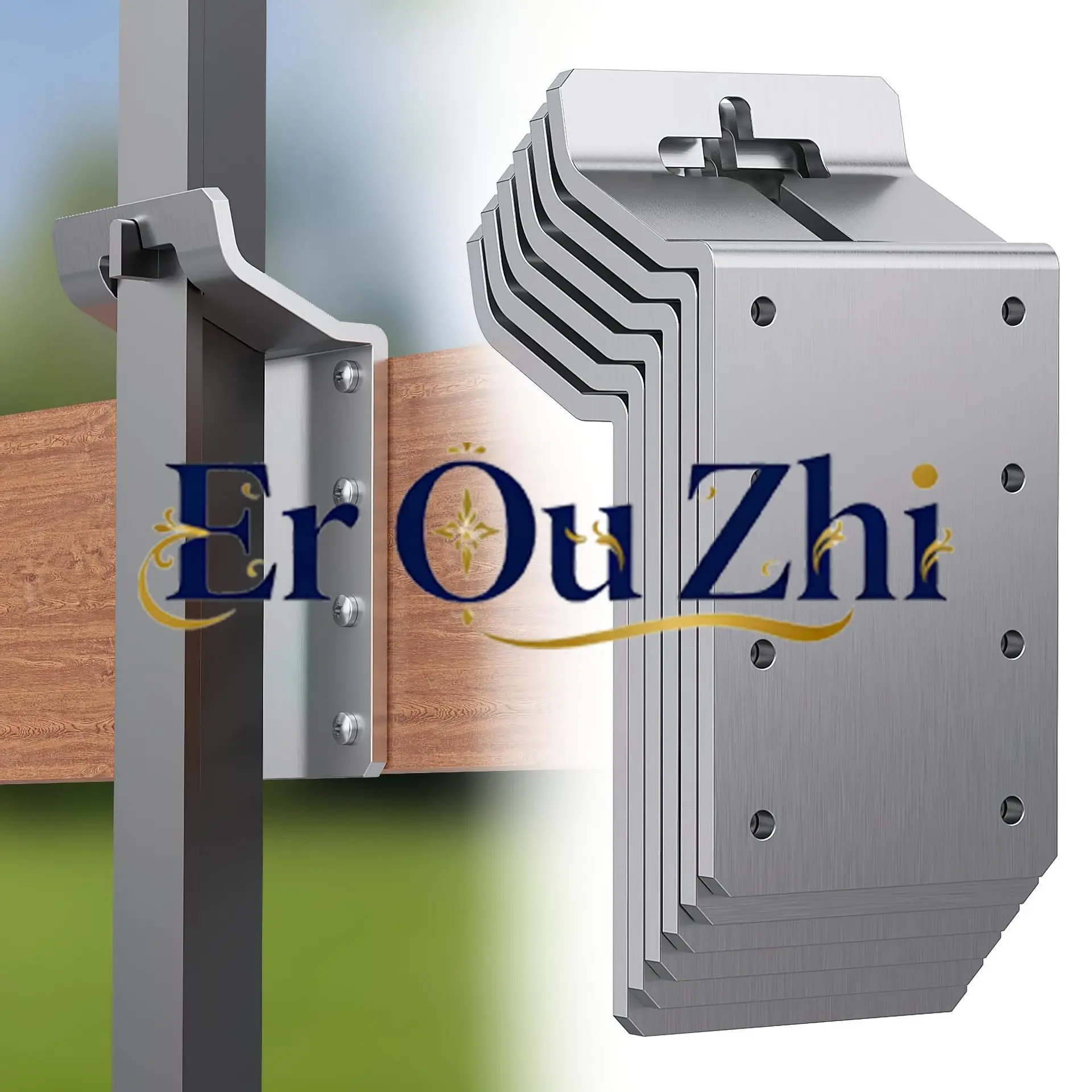 6-Piece T-Post Bracket, T-Post Target Hanger, Fence Bracket for T-Post