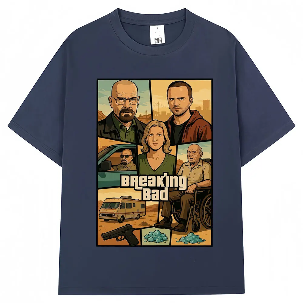 Breaking Bad Heisenberg Better Call Saul T Shirt Men Women Fashion Vintage Popular T-shirts Oversized Cotton O-Neck Tee Shirts