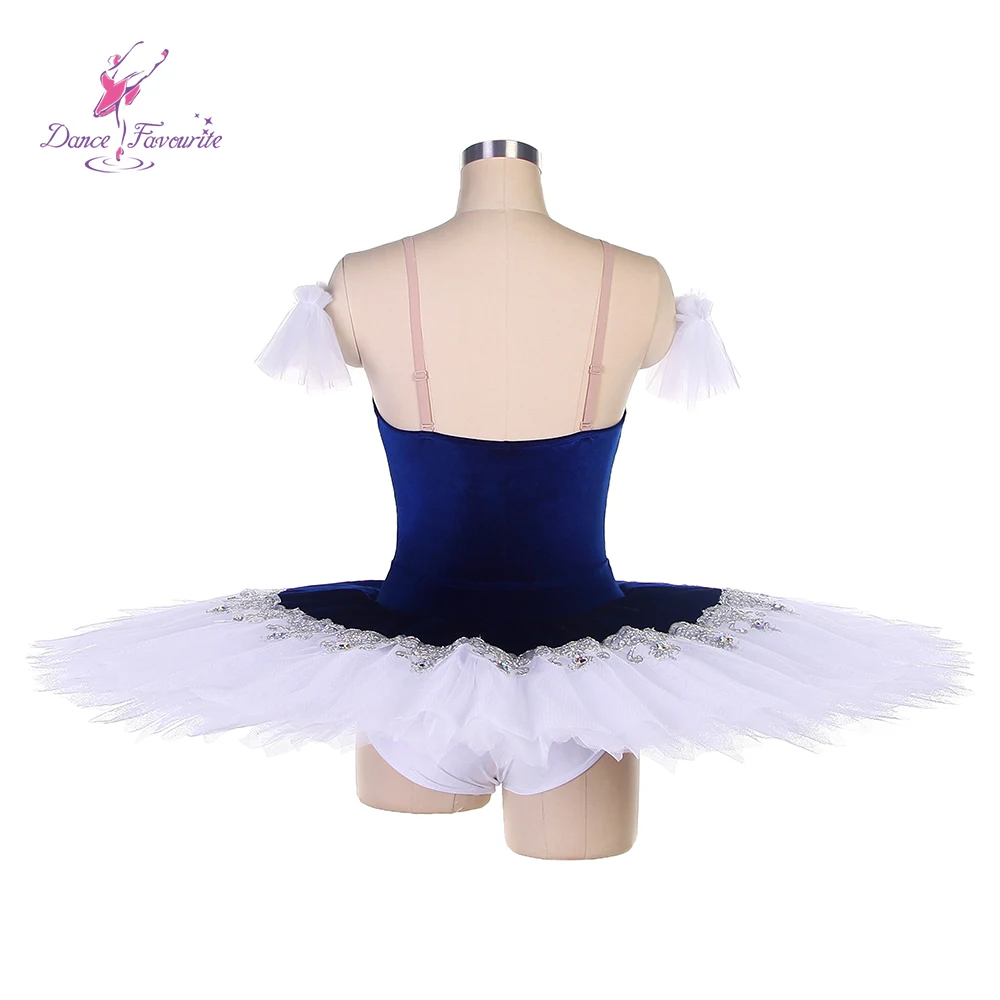 Dance Favourite Ballet Tutus BLL458 Navy Blue Velvet Bodice Ballet Tutu Silver Sequin Decoration Pre-professional Ballet Tutu