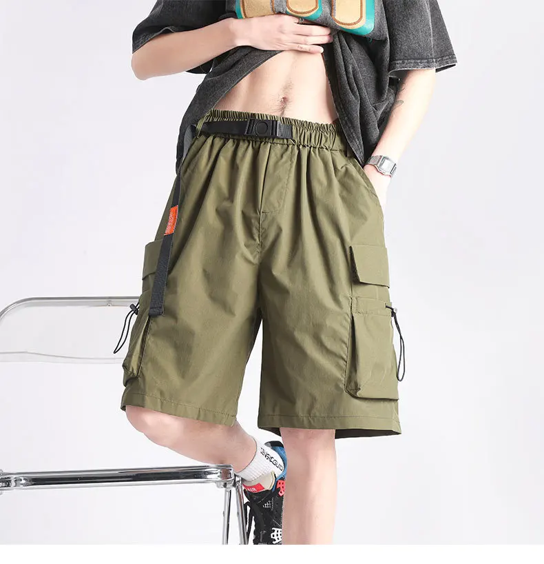 

Summer Outdoor Sports Shorts Men's Multi-Pocket Lightweight Quick Drying Self-Storing Couple's 5/10 Pants Quick Drying