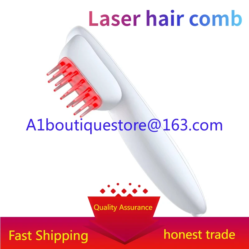 Red light therapy hair loss treatment electric 650nm lllt laser hair growth comb massager