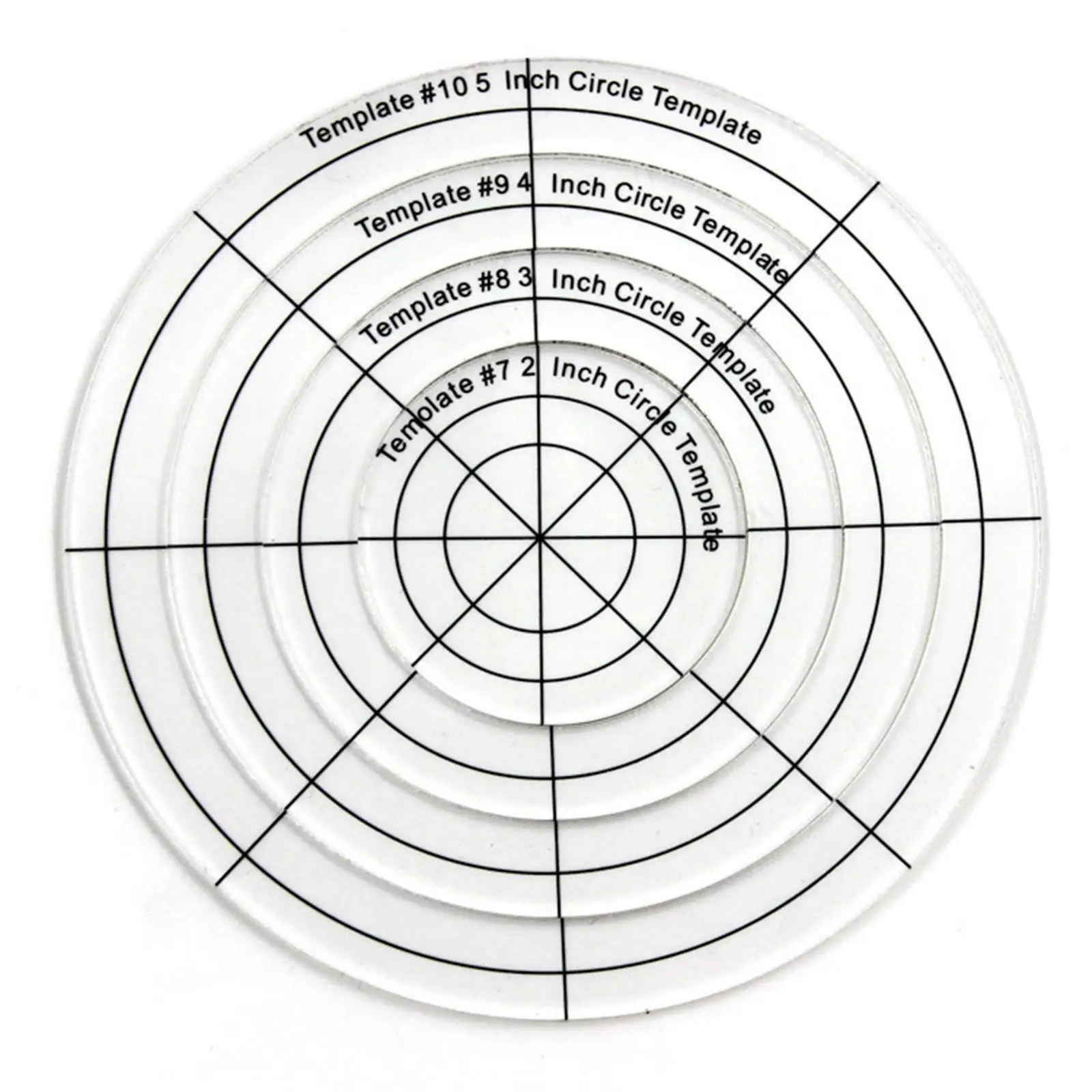 10pcs Regular Dresden Plate Template Patchwork Stencils Quilt Ruler DIY Tool