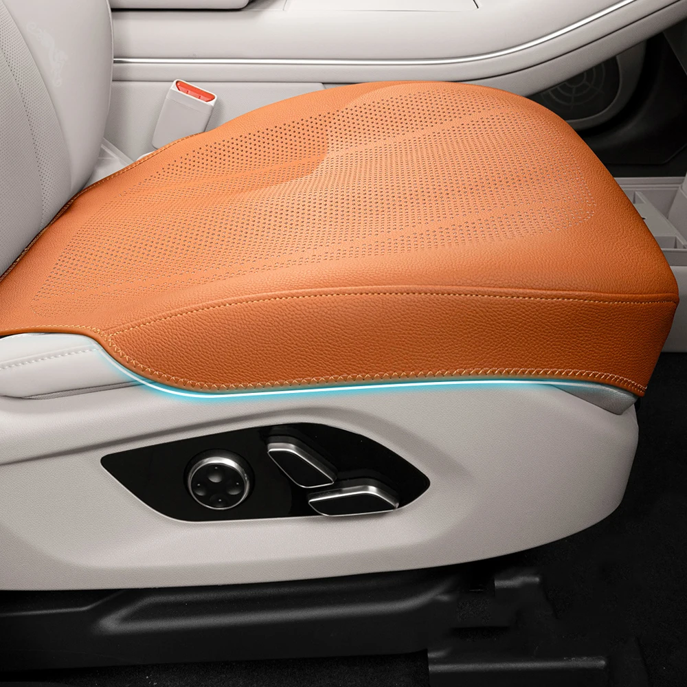 New Car Seat Cushion Leather Thin Breathable Hole Summer Car Interior Seat Cover Four Seasons Universal Automotive Parts image 5