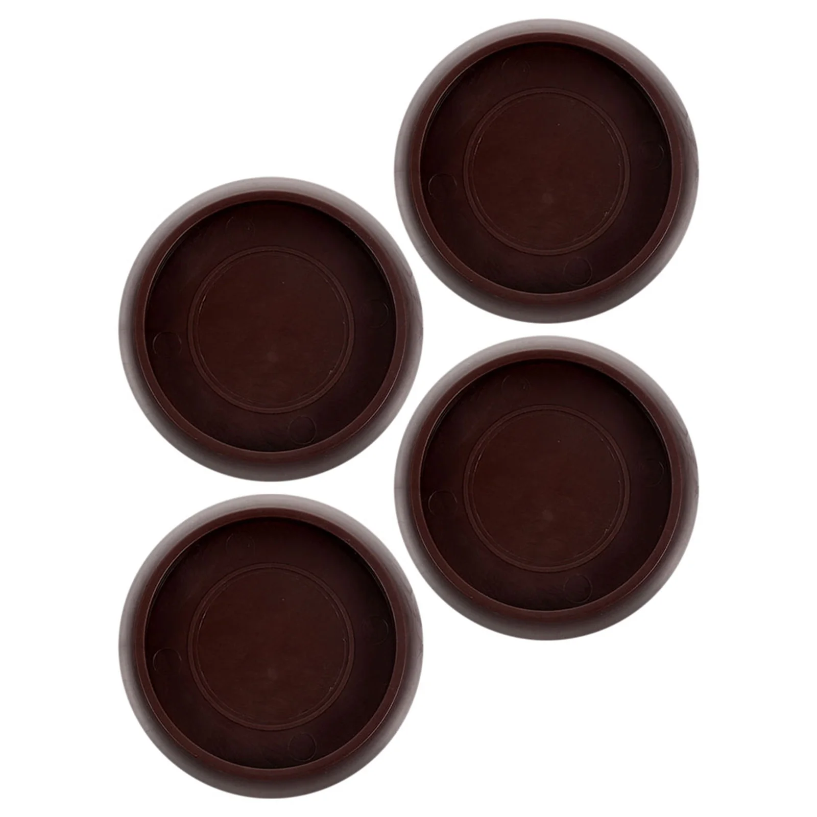 

4pcs Compact Furniture Coasters Plastic Table Chair Leg Pads Non-Slip Replaceable Wheel Stoppers For Home Hotel Use