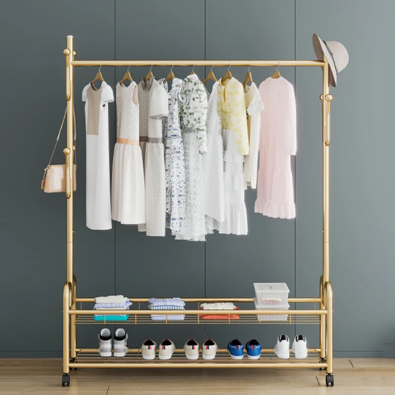 

Hall Hanger Rectable Coat Racks Hanger Gold Shoe Coat Racks Heavy Floor Hanger Mobile Burro Ropa Entrance Furniture WW50CR