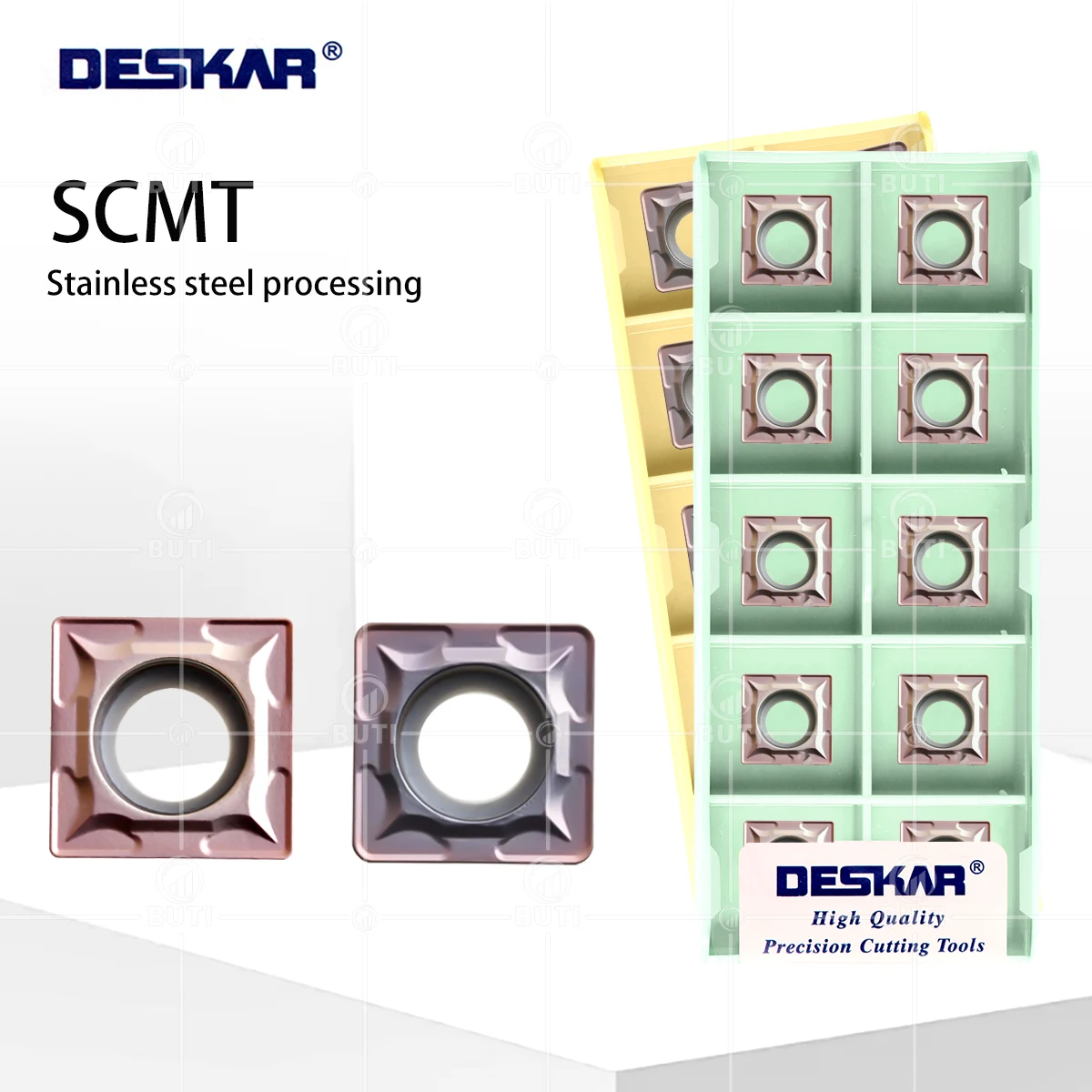 

DESKAR 100% Original CNC Turning Tool Blade SCMT09T304 SCMT09T308 LF6018 LF6118 Processing Stainless Steel Parts Alloy Materials