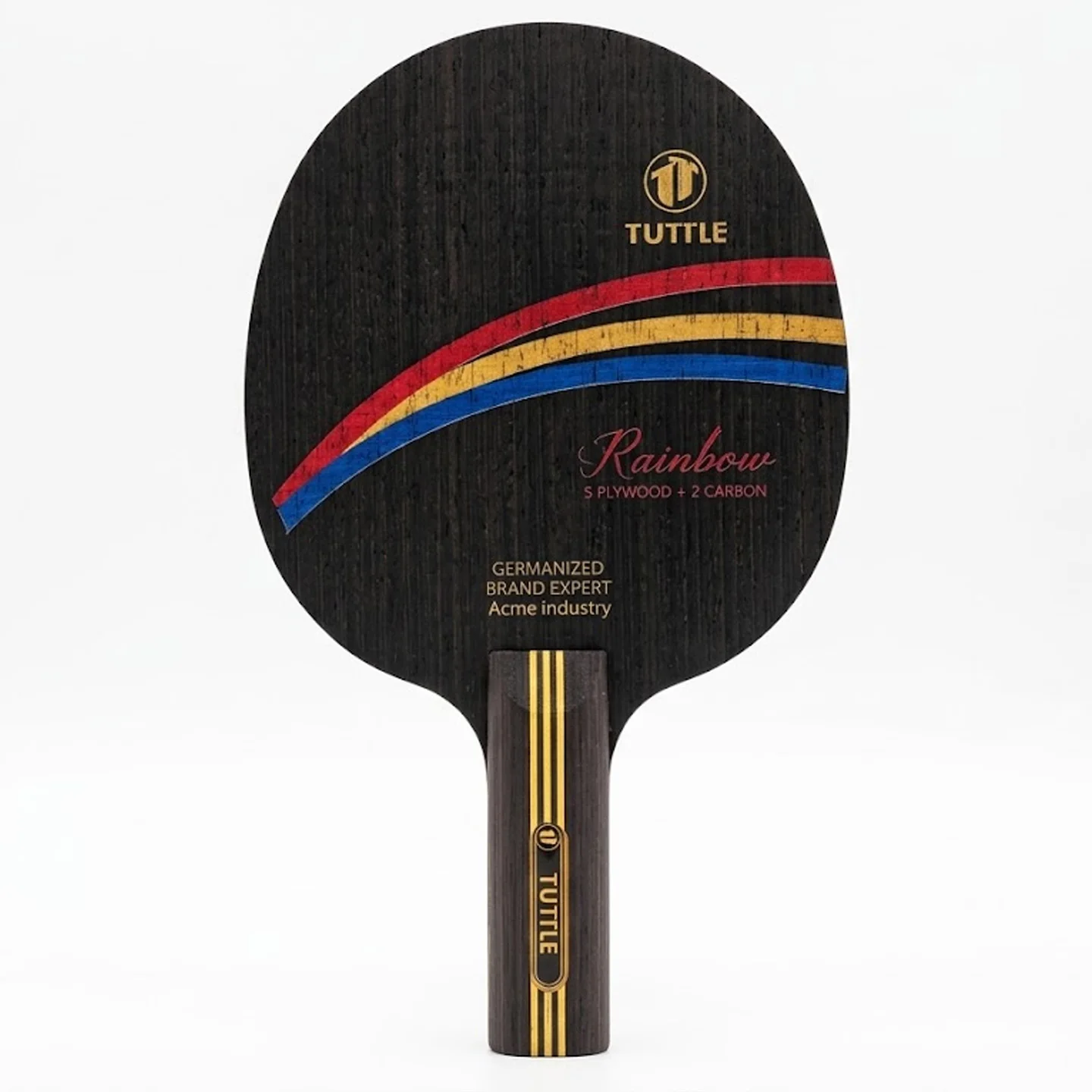 TUTTLE Black Rainbow Carbon Table Tennis Blade Racket Fast Attack Loop Offensive Ping Pong Bat Paddle