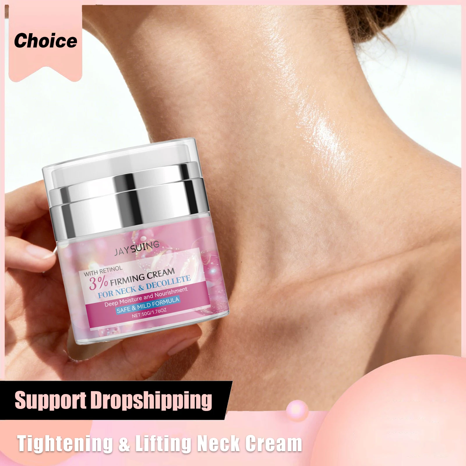 

Retinol Tightening Neck Cream Lift Neck Line Reduce Neck Wrinkles Relieve Double Chin Improve Sagging Moisturizing Skin Lotion