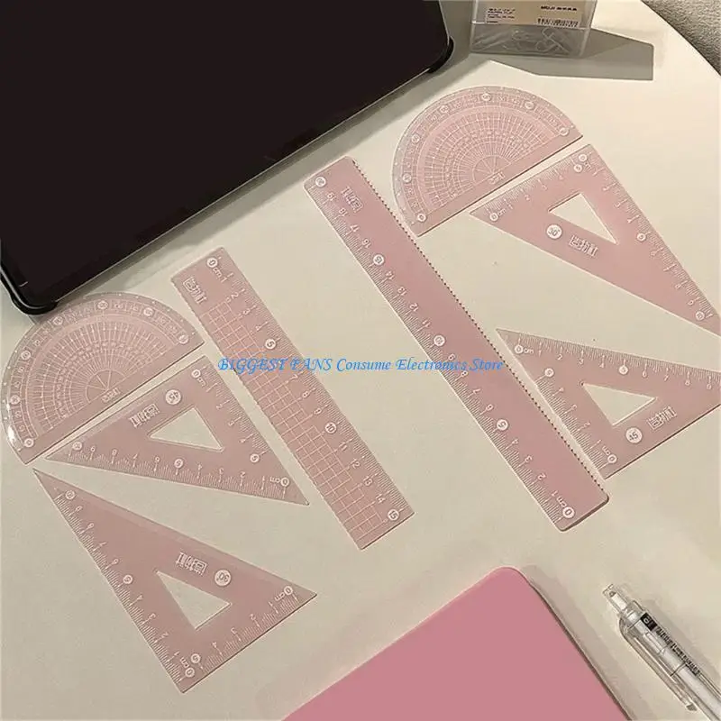 Mathematics Drawing Ruler Straight Ruler Set Square Protractor Geometry Tool