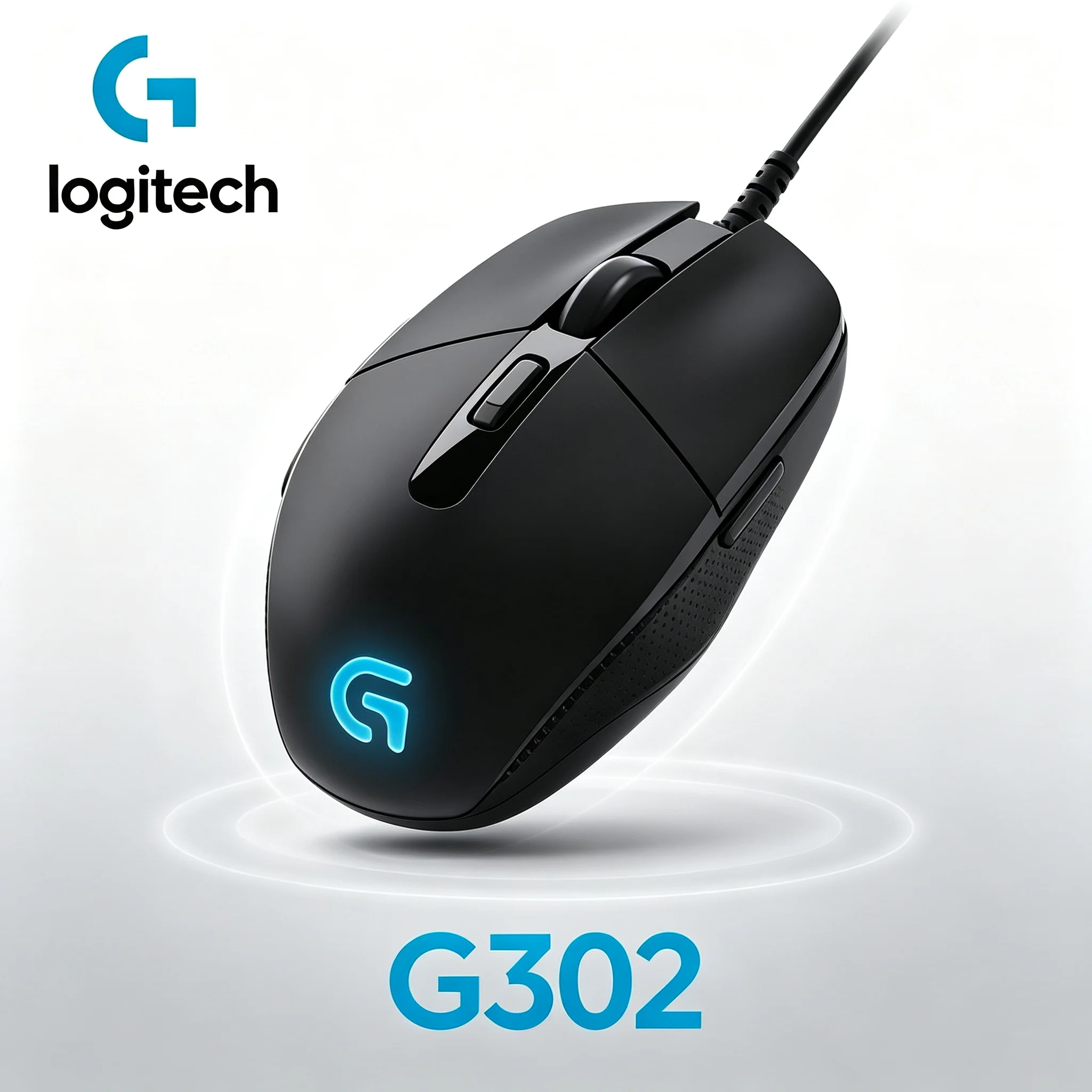 Logitech G302 Daedalus Prime Wired Computer Mice 240‑4000 DPI Range RGB Logo And Side Light 6 Macro Keys For E‑Sport Office