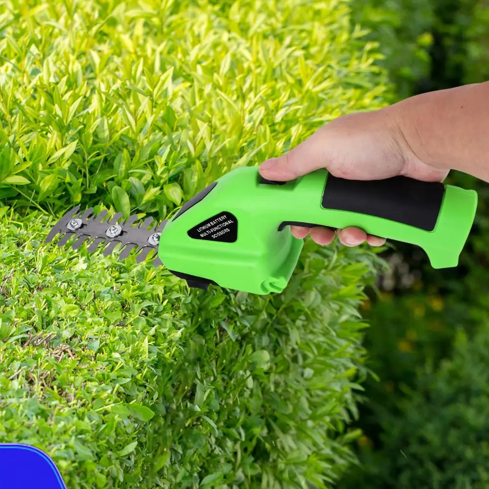 

2 in 1 Handheld Hedge Trimmer Rechargeable Grass Cutter Lightweight Garden Pruning Shears Shrub Trimmer for Garden Yard Lawn