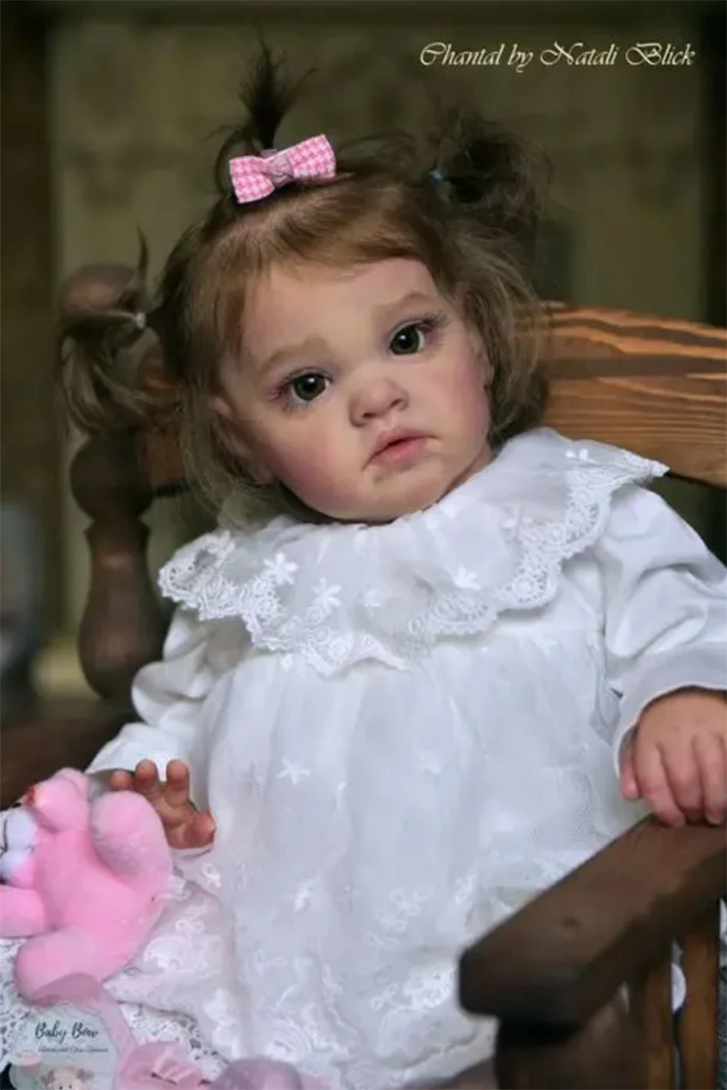 20Inch Chantal Reborn Doll Kit DIY Doll Parts with Cloth Body and Eyes Realistic Newborn Doll Accessory for Handmade Craft