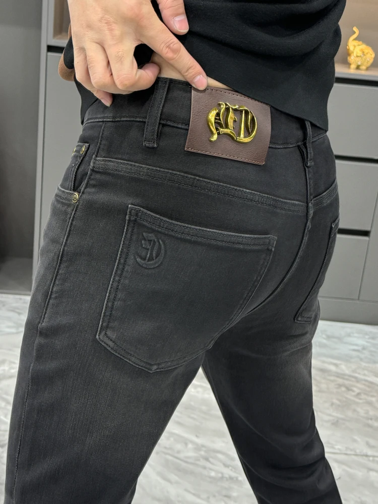 

Bla Straight Leg Casual Jeans Men's Spring New Sle Youthful Slim Fit Pants Faionable Urban Wear Resistant to Wear