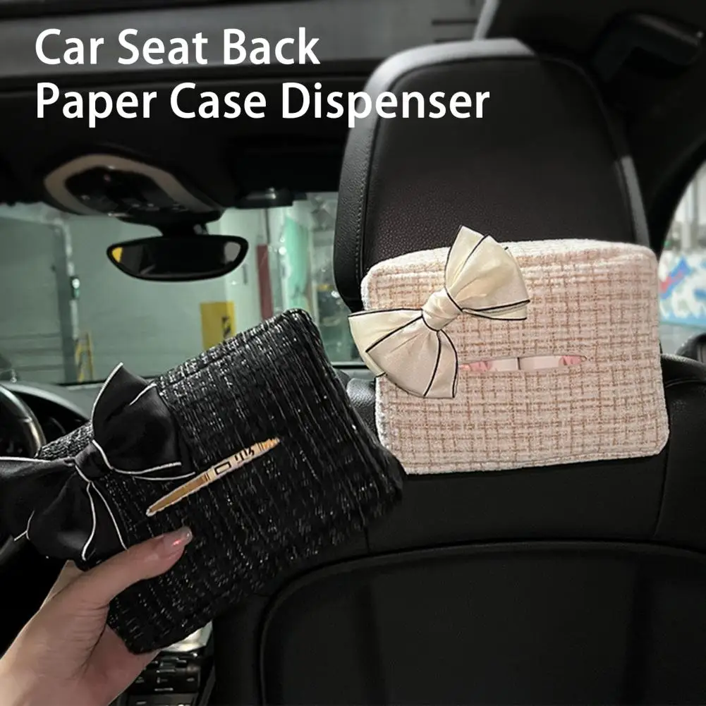 

Car Tissue Box Practical Shockproof Comfortable Car Seat Back Paper Case Dispenser for Home