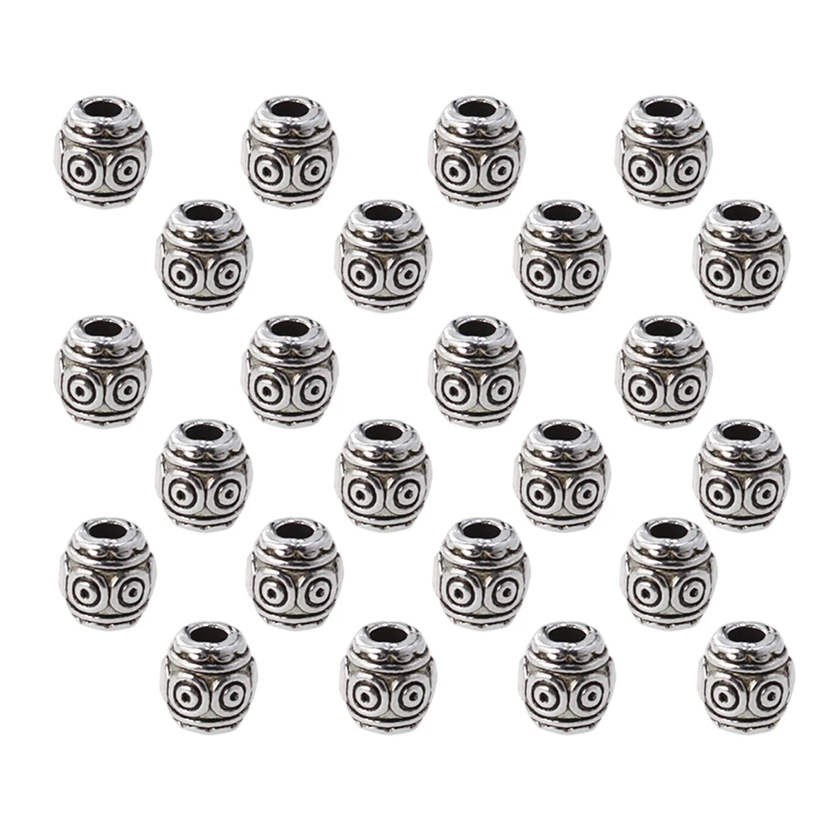 

100pcs Tibetan Silver Beads Alloy Charms For Diy Jewelry Making Necklace Bracelets Earrings Craft Accessory Durable