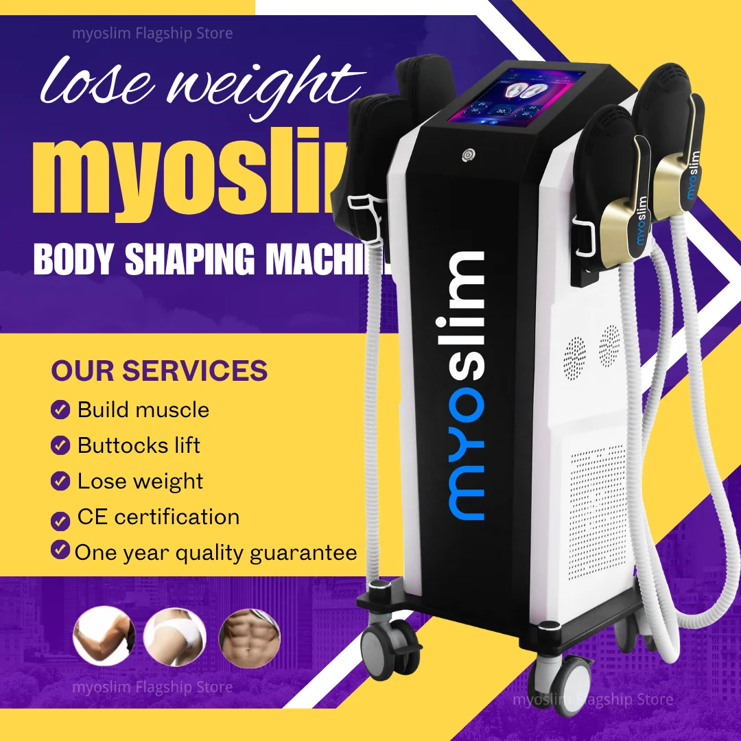 MYOslim Professional 6500W  RF Body Slimming Sculpting Machine Muscle Building Fat Burning Equipped with Pelvic Cushion