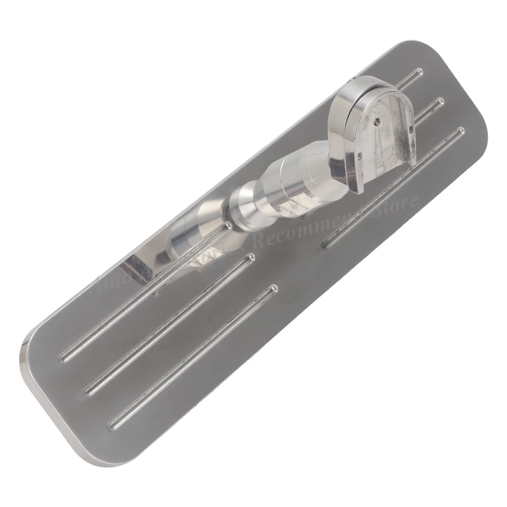 9,25 x 2,38 Zoll polierter Billet-Aluminium-Universal-Innenrückspiegel, kugelförmig gefräst – Detail 2