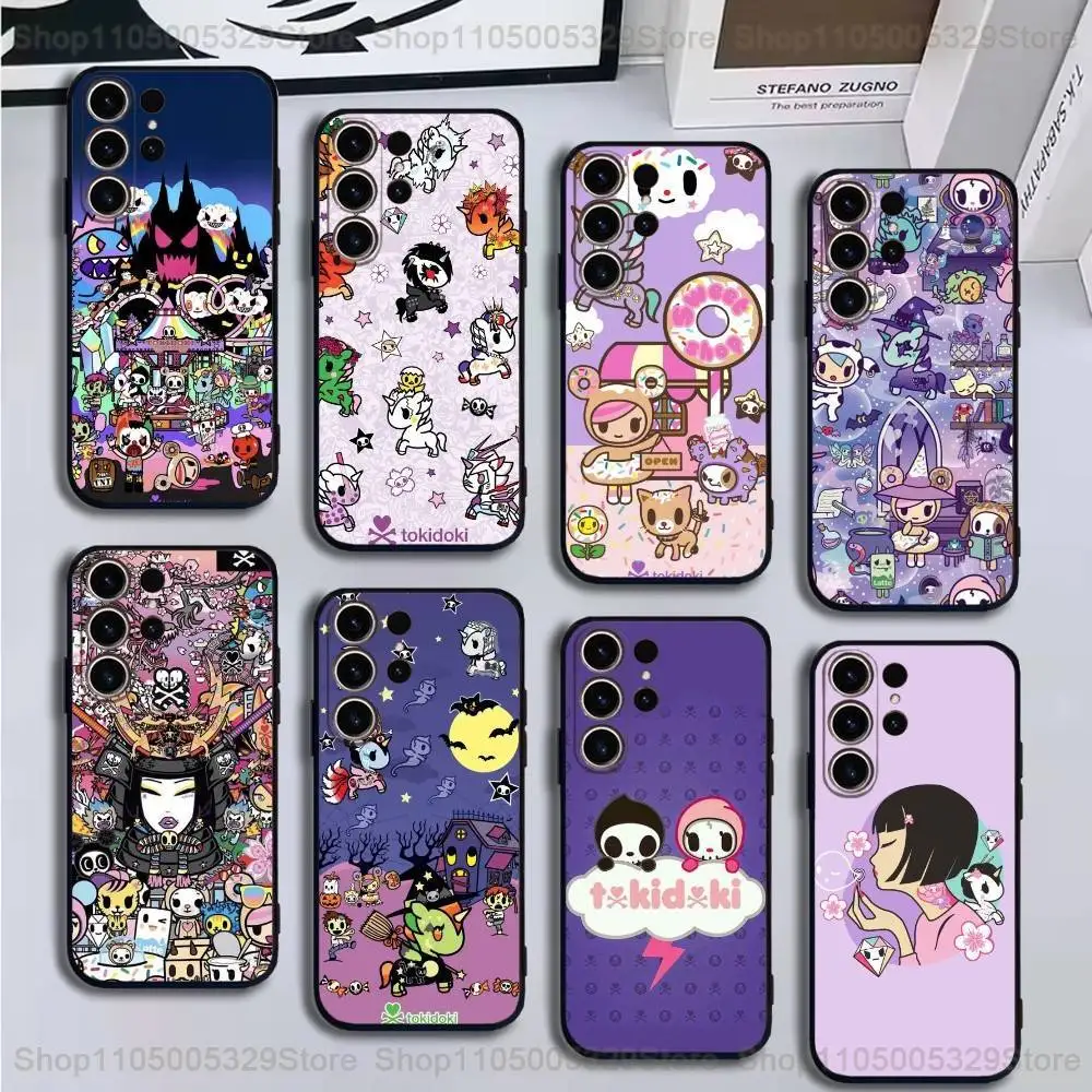 

Japan Cartoon T-Tokidokis Phone Case For SamsungS25,24,21,22,23,30,Ultra,20,Plus,Fe,Lite,Note,10,9,Soft Black Cover