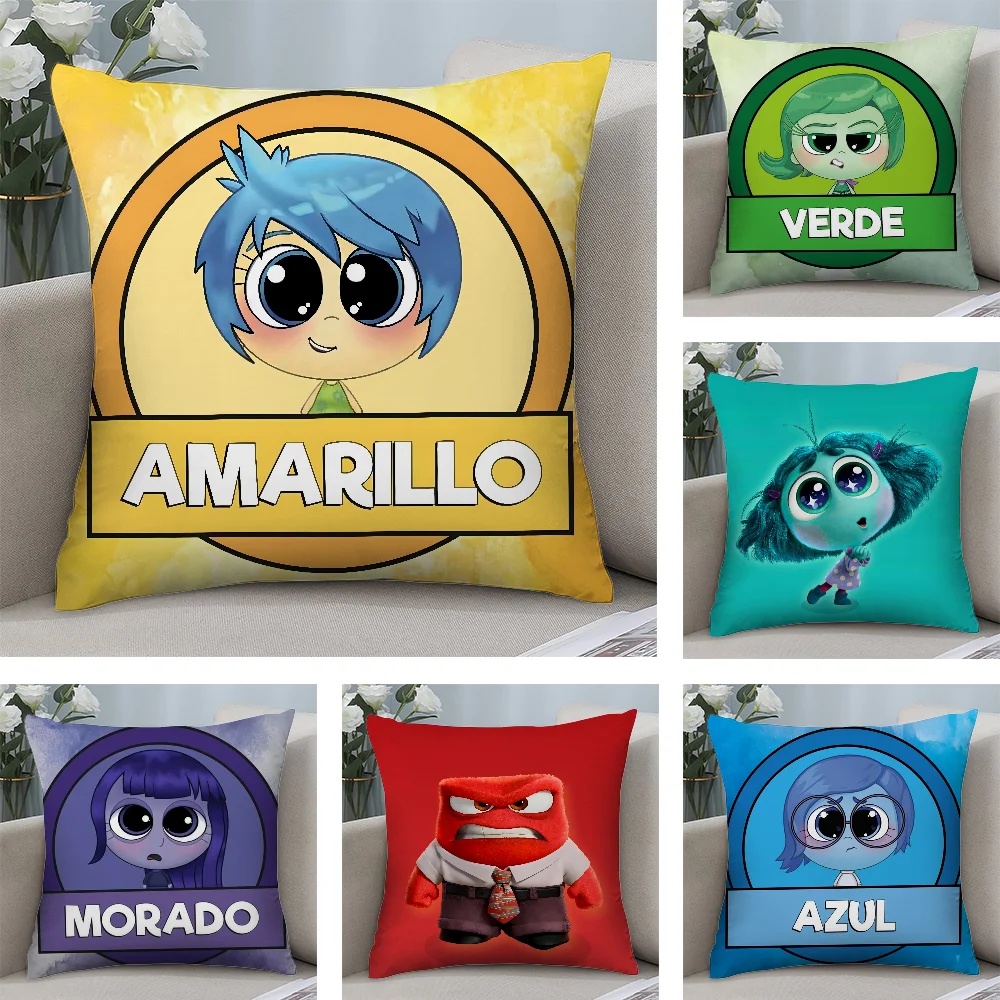 

Cartoon I-Inside O-Out Pillow Case Short Plush Sofa Decorative Gift Home Double-sided Printing Cushion