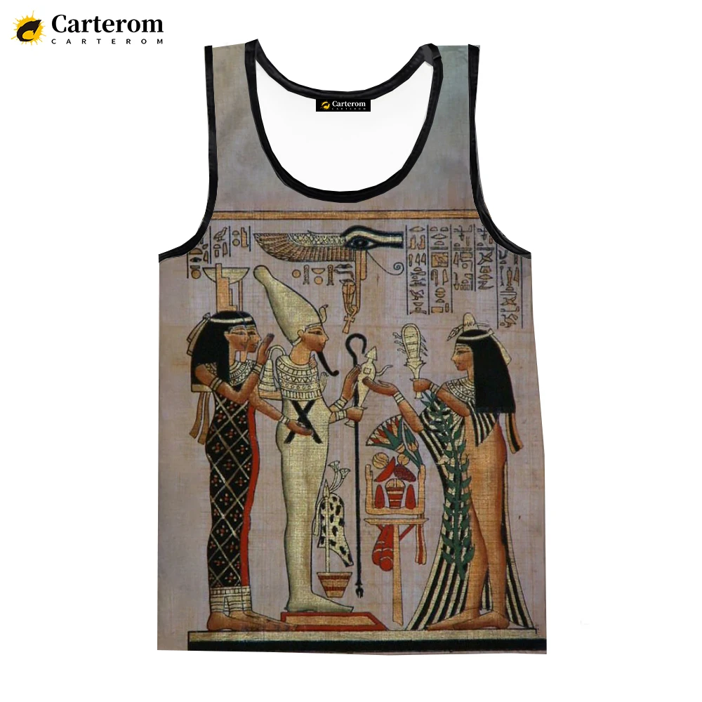 Ancient Egyptian Egypt God Pharaoh Tank Tops Men\'s Clothing Harajuku Streetwear Oversized Tops Sleeveless Shirts Ropa Hombre