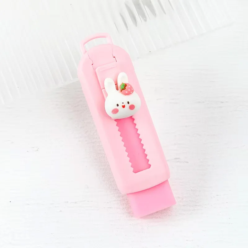 1Pcs Kreative Push-pull Cartoon Radiergummi Macaron Farbige Radiergummi Teleskop Kawaii kinder Bleistift Radiergummi Student Schreibwaren
