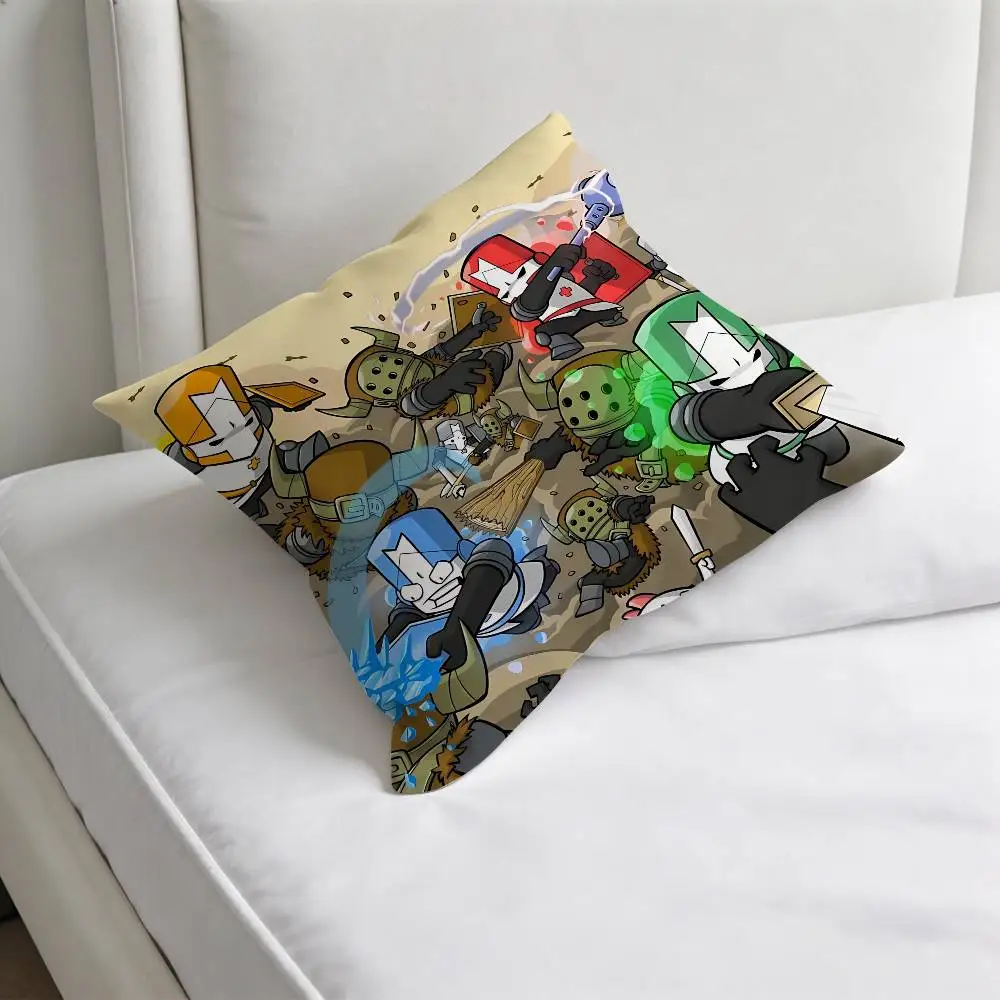 Hot Game C-Castle Crashers Decorative Square Pillow Cover Modern Cushion Case for Living Room Bedroom