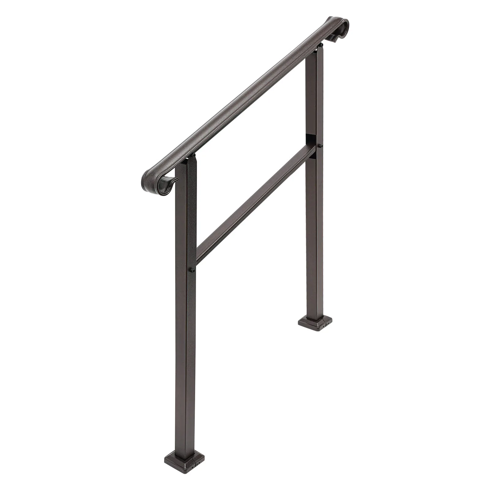 درابزين في الهواء الطلق لـ 3 خطوات درابزين سلم بني داكن درابزين غير قابل للانزلاق للخطوات والحديقة والشرفة #6