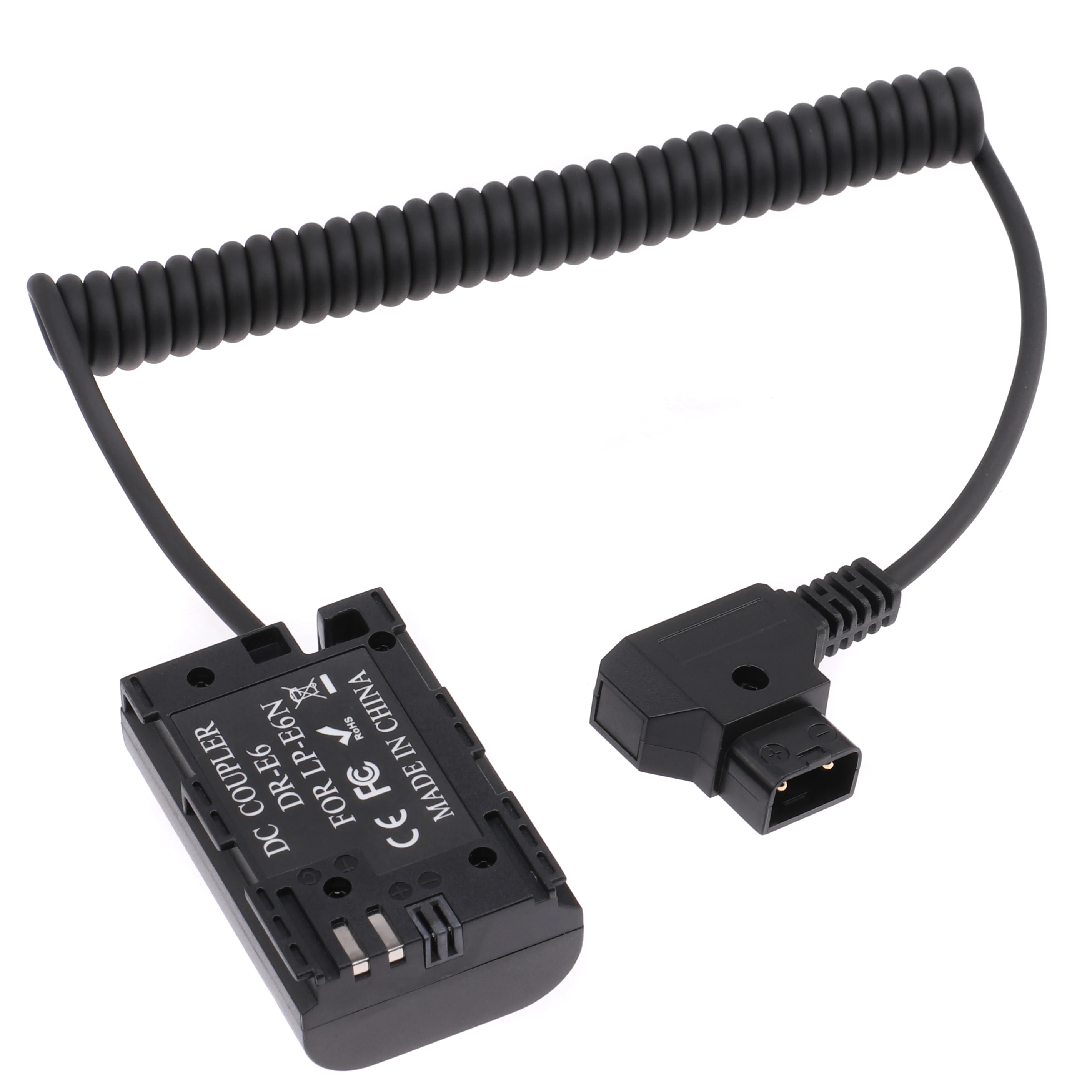 FOTGA D-Tap to LP-E6 Dummy Battery DC Coupler Power Adapter Cable for Canon 7D 80D 70D R5C R5 R6