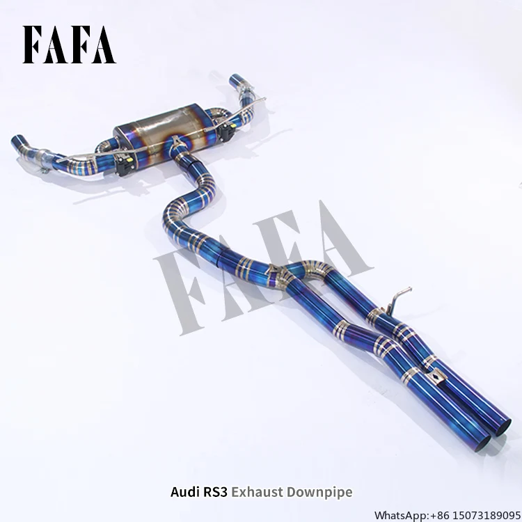 For  RS3 Titanium Exhaust System Mid-tail High-performance Catback Exhaust Pipe Electric Valve Muffler view 3